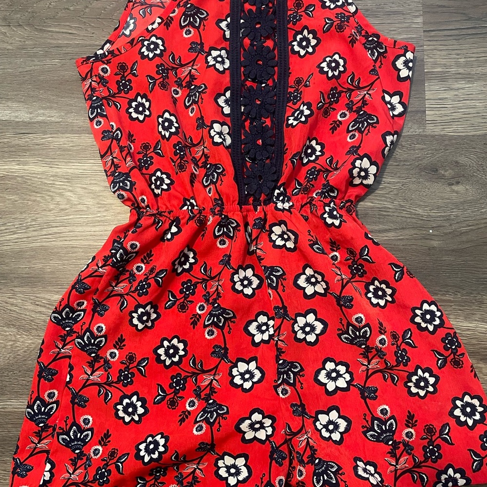 Lily Bleu Red Floral One Piece